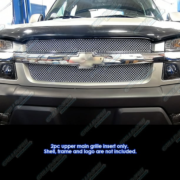 Ferreus Industries Grille Insert Guard Horizontal Flame Polished Stainless fits 2002-2006 Chevy Avalanche with Body Cladding TRK-101-05-Chrome-a Ferreus Industries Grille Insert Guard Horizontal Flame Polished Stainless fits 2002-2006 Chevy Avalanche with Body Cladding TRK-101-05-Chrome-a